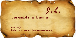 Jeremiás Laura névjegykártya